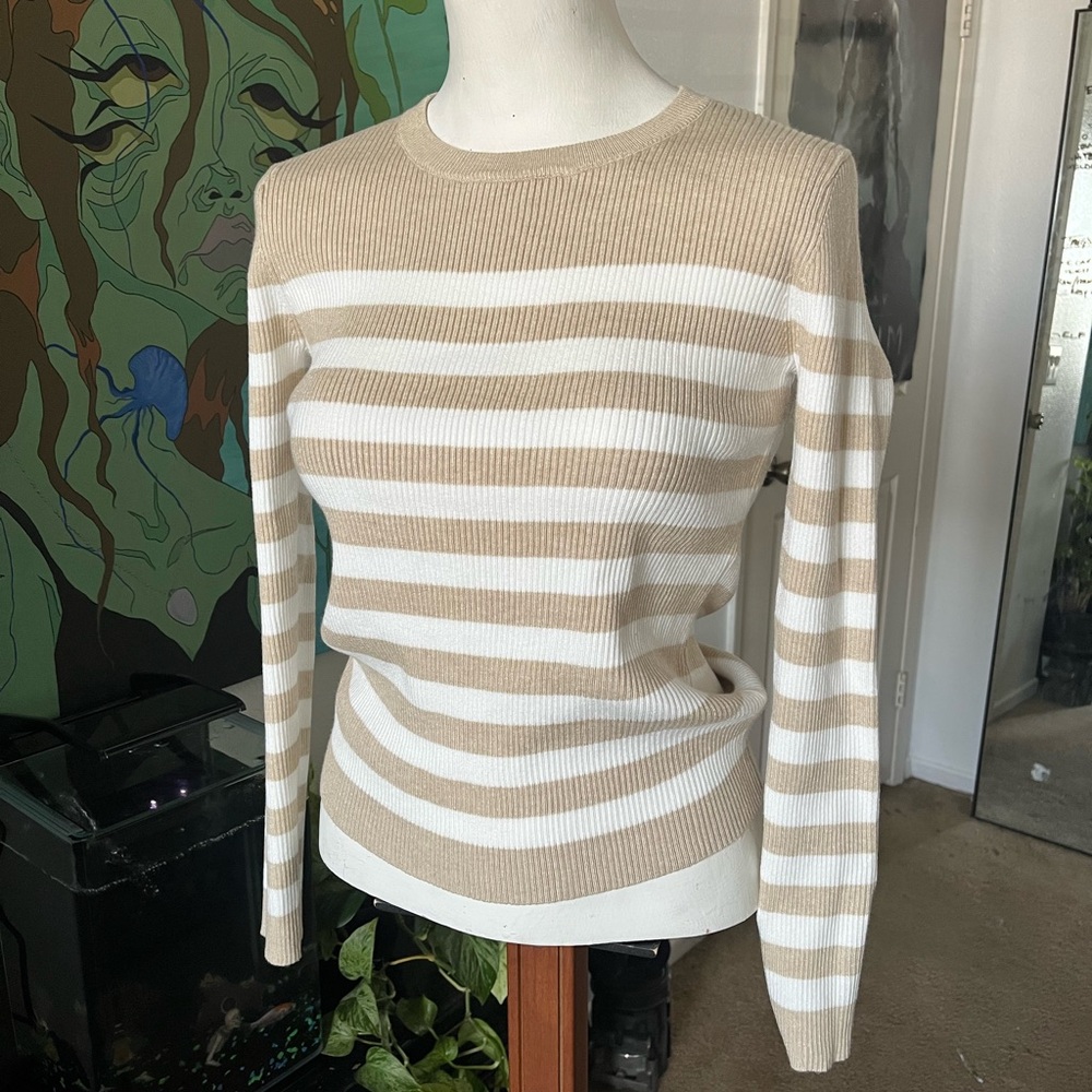 Cielo Ribbed Beige Sweater